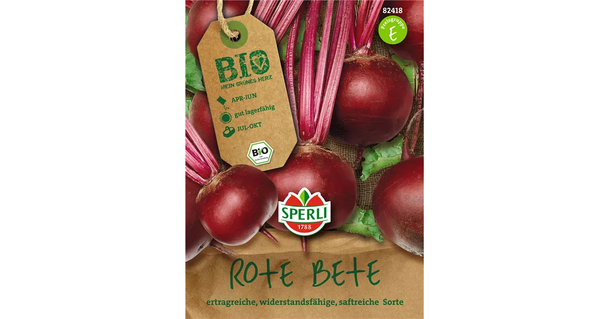 Bio-Saatgut Rote Bete Detroit 2 – 125 Samen Für Garten & Balkon, Einfach Anzubauen, Kältebeständig