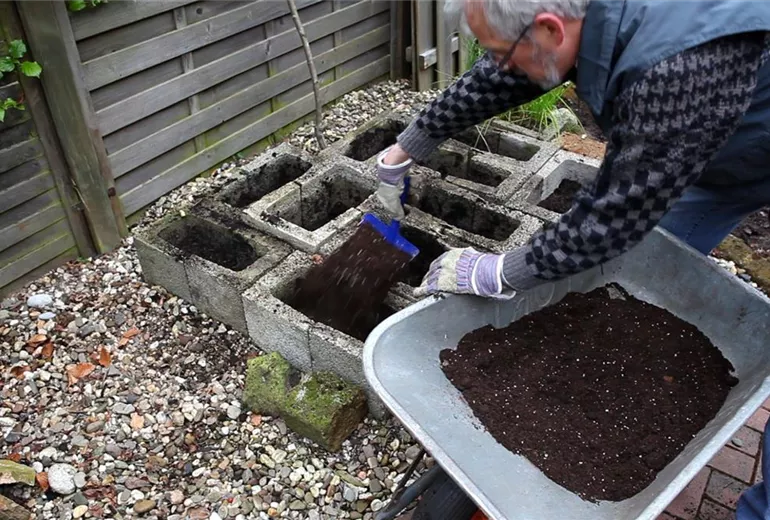 Kräuter - Einsetzen in Pflanzsteine (2) Kräuter - Einsetzen in Pflanzsteine (2)