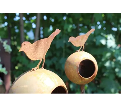 Vogelfutterkugel auf Stab