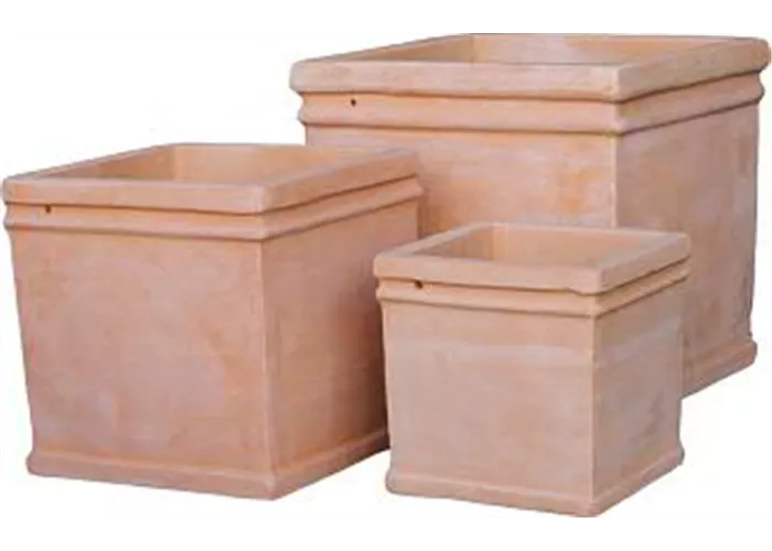 Terracotta Topf, eckig TC 235, terra