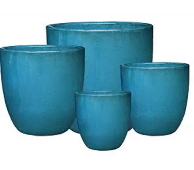 Topf, glasiert GK3186, ocean blue