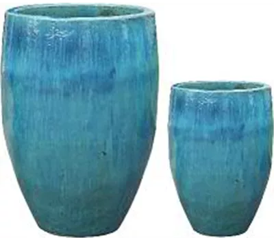 Vase, glasiert GK3083, ocean blue Vase, glasiert GK3083, ocean blue