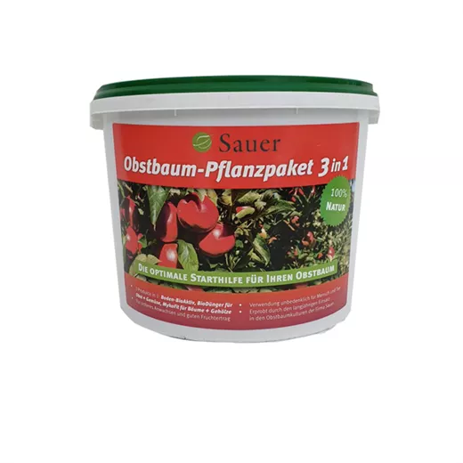 Sauer Obstbaum-Pflanzpaket 3 in1
