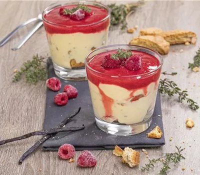 Vanille-Creme mit Thymian