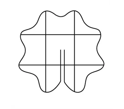 Peacock Gitter, zentral wellenförmig