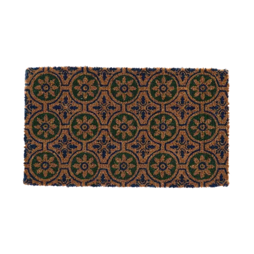 Kokos - Türmatte mit Fliesenmuster