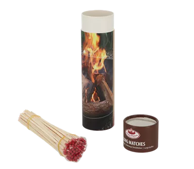 Lange Streichhölzer in Köcher