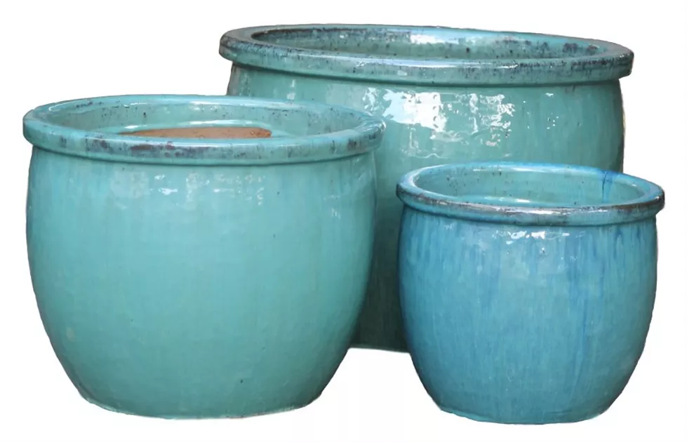 Topf, glasiert GK3185, ocean blue