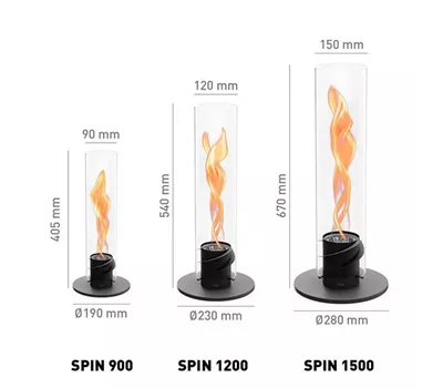 Höfats SPIN 1500 Tischfeuer, schwarz Höfats SPIN 1500 Tischfeuer, schwarz