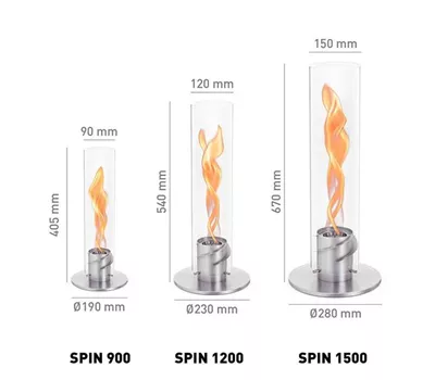 Höfats SPIN 1500 Tischfeuer, silber Höfats SPIN 1500 Tischfeuer, silber