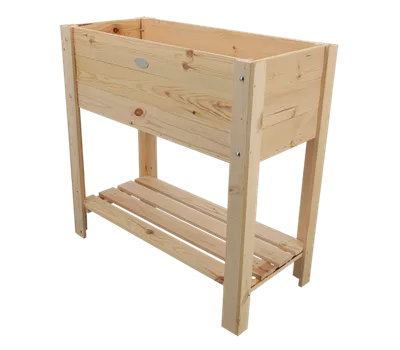 Hochbeet mit Ablage, natur Hochbeet mit Ablage, natur