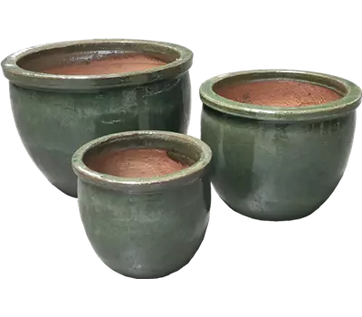 Topf, glasiert GK3185, apfelgrün